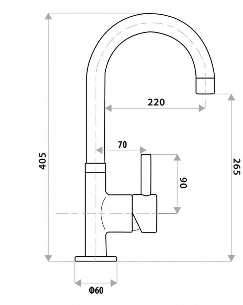 Linkware - Sink Swivel Mixer Brushed Stainless Steel Finish