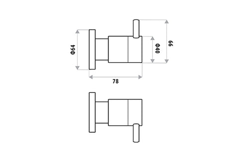 Linkware - Elle Wall Top Assembly Matte Black