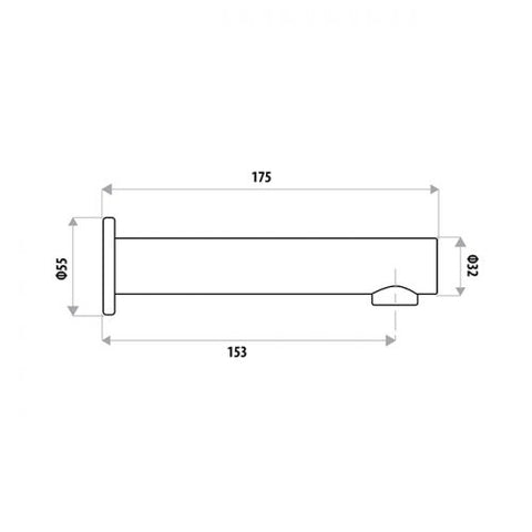 Linkware - Elle 304 Stainless Steel Bath Spout