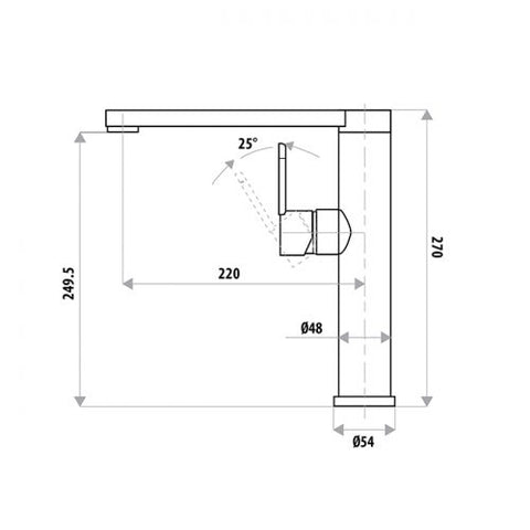 Linkware - Elle Nobel Stainless Steel Sink Mixer