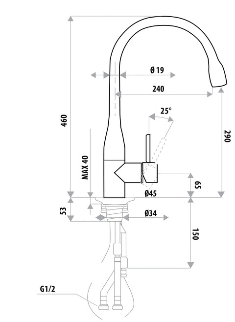 Linkware - Pull Out Sink Mixer Polished Chrome