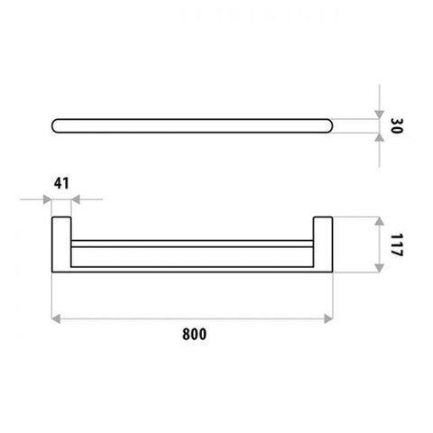 Linkware - Huntingwood Towel Rail Double 2 Colours