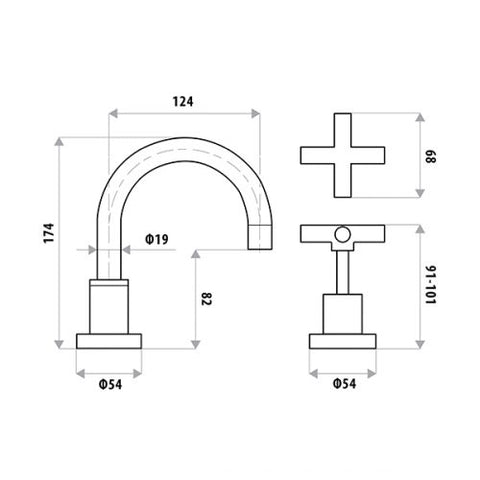 Linkware - Sabine Basin Set Chrome