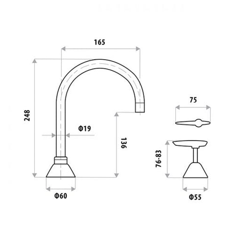 Linkware - Kirra Lever Vanitee Hob Sink Set