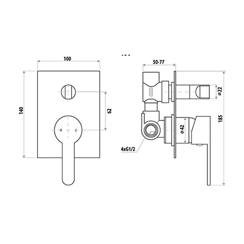 Linkware - Loui Diverter Mixer 2 Colours