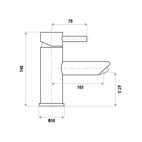 Dan Elle Basin Mixer Chrome