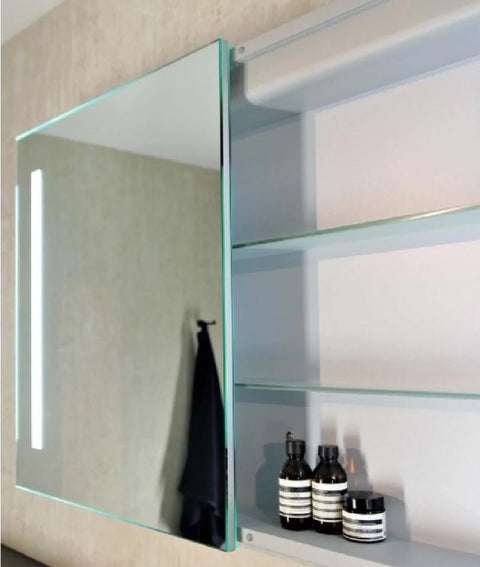 Remer - Amber LED Shaving Cabinet Mirror  750 to 1500 Width