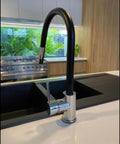 Star - Chrome and Black Pull Out Mixer Tap - 2 Magpies