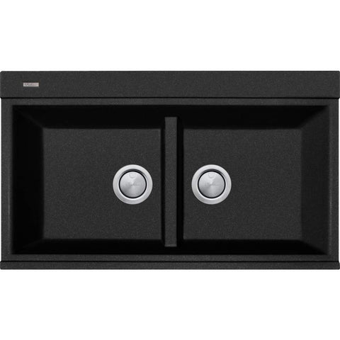black-double-bowl-topmount-sink-with-glass-top-au