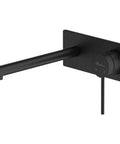 Venice Matte Black Straight Wall Mixer Set-VE108516MB