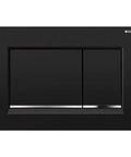 Black Concealed Cistern Flush Plate with Square Buttons-SQPPBK