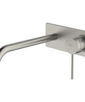 Venice Brushed Nickel Curved Wall Mixer Set-VE105504BN