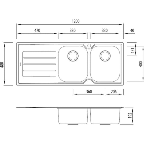 flinders-double-bowl-topmount-sink-with-drainer-au