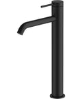 Venice Matte Black Curved Tower Basin Mixer-VE104506MB
