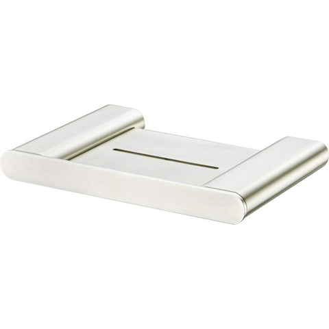 Madrid Brushed Nickel Soap Holder With Shelf-MA859F07BN