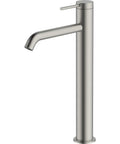 Venice Brushed Nickel Curved Tower Basin Mixer-VE104504BN