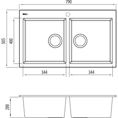 santorini-black-piccolo-double-bowl-topmount-sink-au