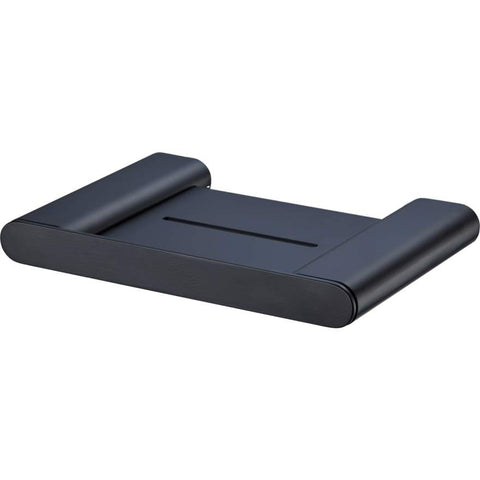 Madrid Matte Black Soap Holder With Shelf-MA859FC3MB