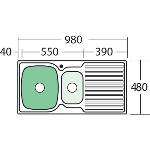 endeavour-endeavour-1-1-2-bowl-sink-with-drainer