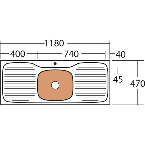 ultraform-single-bowl-sink-with-double-drainer