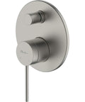 Venice Brushed Nickel Wall Mixer With Diverter-VE112504BN
