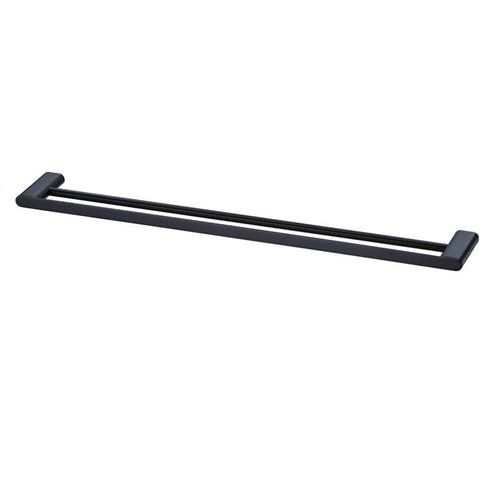 Madrid Matte Black Double Towel Rail 800mm-MA830BC3MB