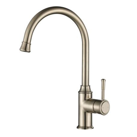 Modern National - Montpellier Goose Neck Kitchen Mixer Brushed Nickel