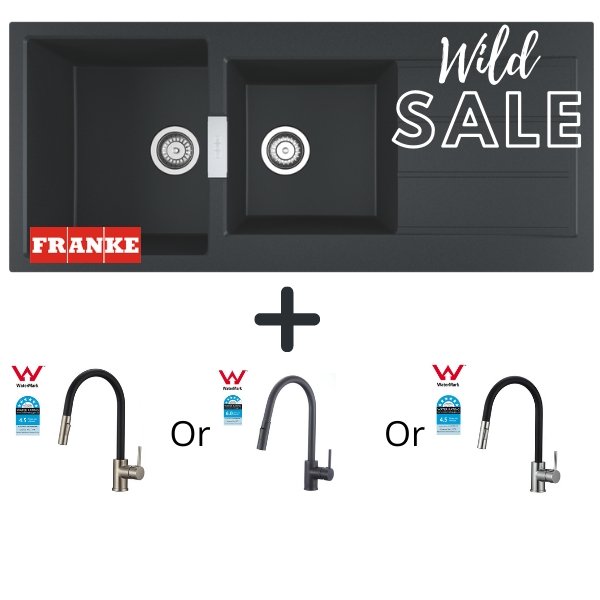 Star Matte Black and Sink Deal - 2 Magpies - Kitchen and Bathroom Sink and Tap Suppliers